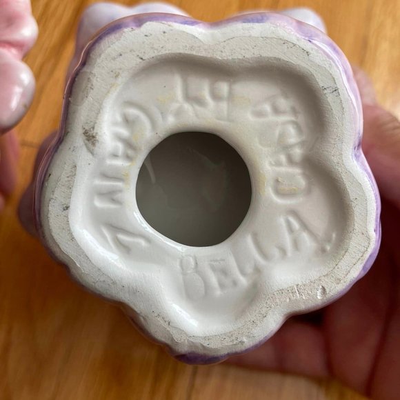 Bella Casa Ganz Art Deco Ceramic Hand painted candle holders - Picture 3 of 9